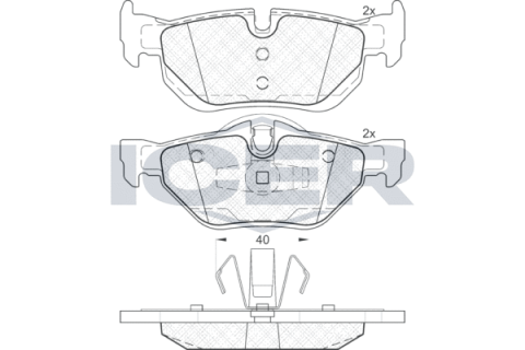 Колодки тормозные (задние) BMW 1 (E81-82/E87-88)/3 (E90-93) 04-13/X1 (E84) 09-15