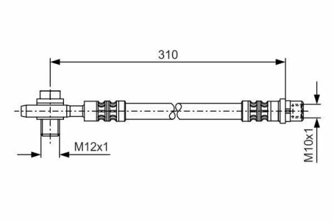 Шланг гальмівний (задній) Audi A6/VW Passat 96-05 (310mm)