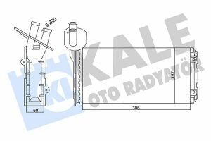 KALE VW Радіатор опалення без кондиціонера T4 90-