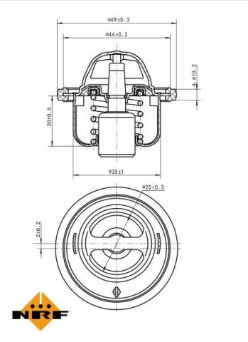 Термостат Chevrolet Matiz 1.2/1.4 05-/Suzuki Swift/Jimny 1.3 84-01 (88°C)