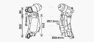 Масляный радиатор astra h, j, insignia, mokka, vectra c, chevrolet aveo, cruze