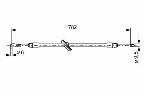 Трос русного тормоза передний MB ML163