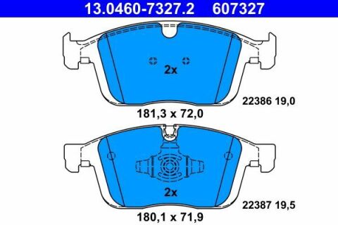 Колодки тормозные (передние) Volvo XC60 I 08-17 (Ate)