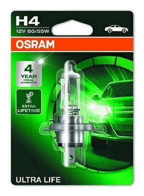 64193ULT-BLI ЛАМПА OSRAM H4 60/55 Вт 12 В P43T BLI ULTRALIFE