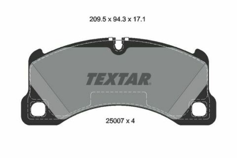 Колодки гальмівні (передні) Porsche Cayenne/Panamera/VW Touareg 09- (Brembo) (209.5x94.3x17.1)