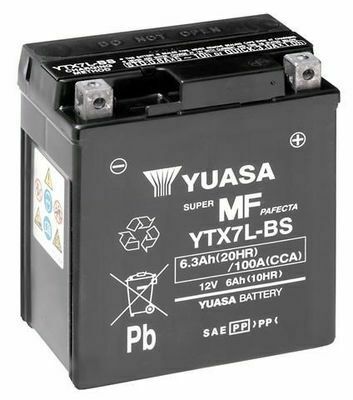 МОТО Yuasa 12V 6Ah  MF VRLA Battery AGM YTX7L-BS (сухозаряжений)