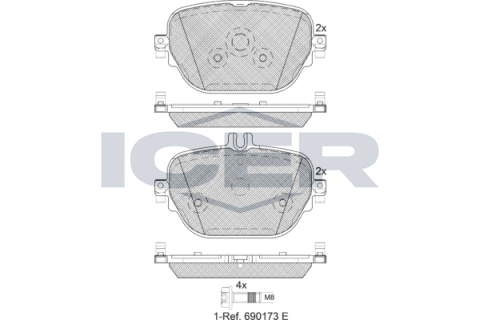 Колодки тормозные (задние) MB E-class (W213/S213/A238)/GLC-class (X253/C253) 15-/EQC (N293) 19-