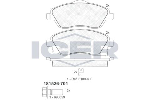 Колодки тормозные (передние) Opel Combo 01-/Corsa C 00-09/Meriva A/Tigra 03-10