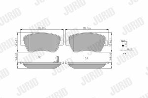 JURID Тормозные колодки пер. NISSAN Micra, Note 03- RENAULT Clio, Kangoo 1.5DCI