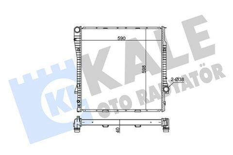 KALE BMW Радиатор охлаждения X5 E53 3.0d/4.4/4.8