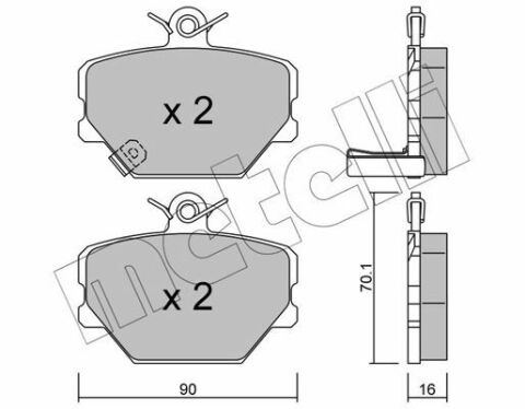 Колодки гальмівні (передні) Smart Cabrio 00-04/City Coupe 98-04/Roadster 03-05/Fortwo 04-