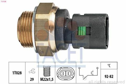 Датчик вмикання вентилятора (t 92°C) MASTER/TRAFIC/MEGANE 1.4-2.8 89-03