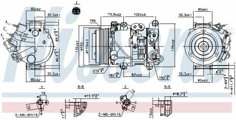 Компрессор кондиционера RX 350 06- LEXUS