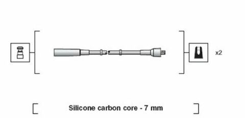 Провода зажигания Fiat 126 -00 (к-кт) (высоковольтные)