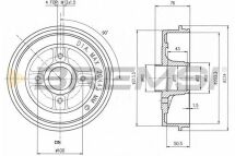Тормозной барабан Kangoo 97- (203.1x50.5)