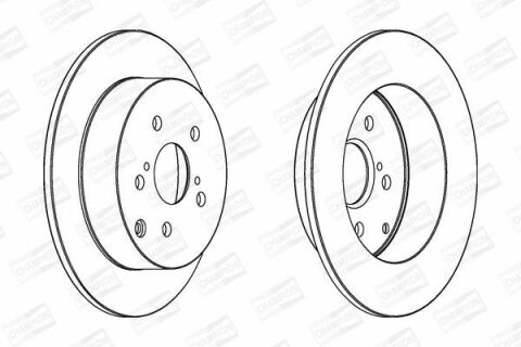 CHAMPION TOYOTA Диск тормозной задн.Corolla 01-