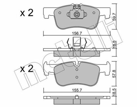 Колодки тормозные (передние) BMW 1 (F20/F21) 11-/2 (F22/F23/F87) 14- B38/B47/N13/N47