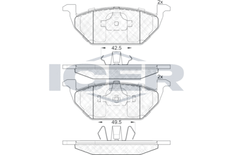 Колодки гальмівні (передні) Audi A1 10-18/A3/Seat/Skoda Fabia/Octavia/VW Golf 96-/Caddy/Polo 04-