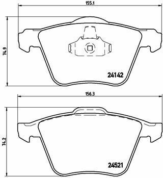 Колодки гальмівні (передні) Ford Galaxy/Mondeo IV/S-Max 07-15/Volvo S60/S80/V60/V70/XC70 06-