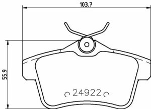 Гальмівні колодки зад. Citroen C4 09-/Peugeot 3008 09- (TRW)