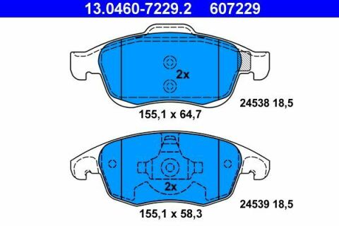 Колодки тормозные (передние) Citroen C4 07-/Berlingo 05-/DS4/DS5 11-/Peugeot 5008 09-/Partner 08-