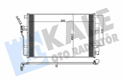 KALE DB Радиатор кондиционера с осушителем Sprinter,VW Crafter 06-