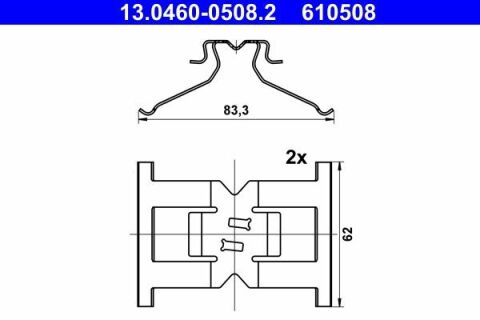 Планка суппорта (заднего) прижимная (к-кт) Porsche Cayenne/VW Touareg 10- (Brembo)