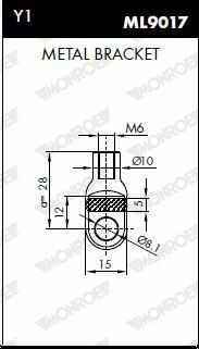 MONROE DB Амортизатор капота W201 190E