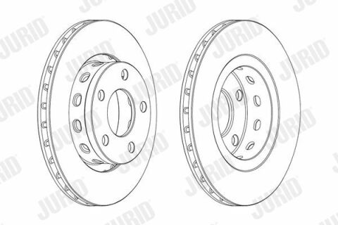 JURID VW Гальмівний диск задн. Audi A6 3.7/4.2, Passat 1.8/4.0 4 motion 98-