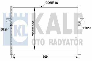 KALE HYUNDAI Радиатор кондиционера H100