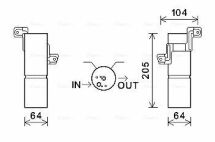 Осушувач кондиціонера OPEL VECTRA (2002) 2.2 DTI (вир-во AVA) Осушувач кондиціонера OPEL VECTRA (2002) 2.2 DTI (вир-во AVA)