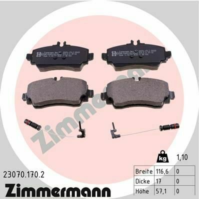 Колодки тормозные (передние) MB A-class (W168) 97-04 (Lucas-Girling) (с датчиком)