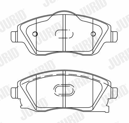 JURID OPEL Гальмівні колодки передні Corsa C 1.0/1.8 00-