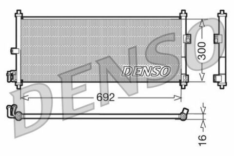 Радиатор кондиционера 1.6MPI 16V, 1.8MPI 16V, 2.0MPI 16V, 1.5DCI 8V, 2.2TDCI 16V, 1.9DCI 8V NISSAN Almera N16 00-06, Primera P12 02-08