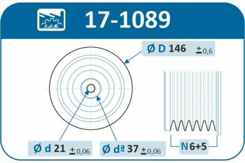 Шків колінвалу Citroen Jumper/Fiat Ducato/Peugeot Boxer 2.8 HDI 94- (5PK/6PK)