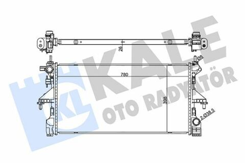 KALE CITROEN Радиатор охлаждения Jumper,Peugeot Boxer 2.0 BlueHDI 16-