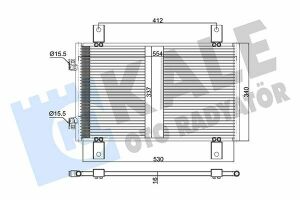 KALE CITROEN Радіатор кондиціонера Jumper, Fiat Ducato, Peugeot Boxer 2.0/2.8HDI 02-