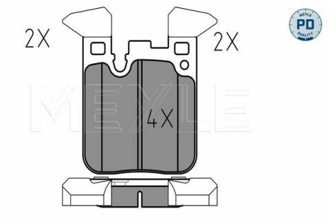 Колодки тормозные (задние) BMW 1 (F20/F21)/3 (F30/F31/F34) 11- (Brembo) B37/B47/N13/N47/N55