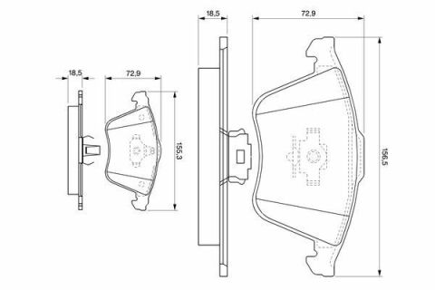 Колодки тормозные (передние) Ford Focus/Mazda 3/Volvo C30/C70/S40/V50/Opel Vectra C 05-14/V40 12-