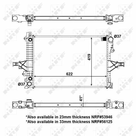 Радіатор охолодження Volvo S60//S80/V70 2.0-2.5/2.4D 01-10