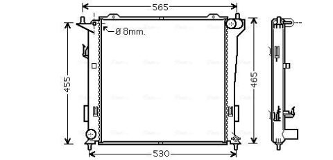 Радиатор охлаждения i30 1.6 CRDiF Man. 06/07- (Ava)