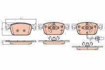 Комплект гальмівних колодок з 4 шт. дискові