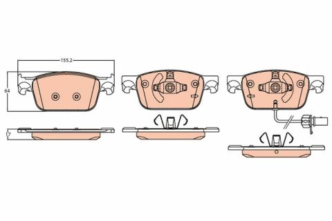 Комплект гальмівних колодок з 4 шт. дискові Комплект гальмівних колодок з 4 шт. дискові