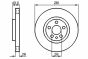 Диск тормозной (передний) Citroen Jumpy/Fiat Scudo/Peugeot 806/Expert 95-06 (281x26) (вентилированный), фото 14 - интернет-магазин Auto-Mechanic