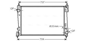 радіатор охолодження двиг. bravo ii 1.4 07-, punto 1.3 d 12-, alfa Romeo