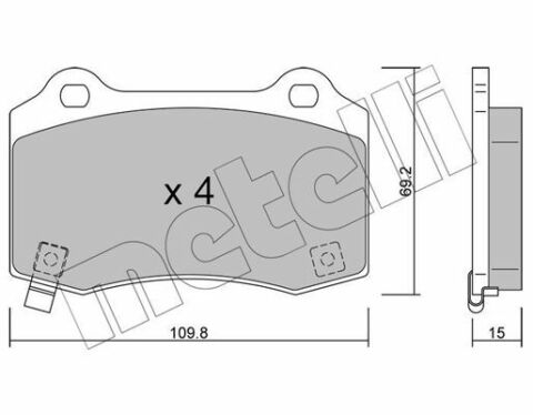 Колодки гальмівні (задні) Jeep Grand Cherokee/Chrysler 300C 04-/Tesla