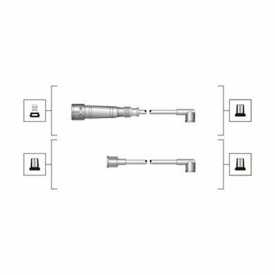 Проводи запалювання Seat Cordoba/Toledo I/VW Caddy I/Golf/Passat 1.0-2.0 -02 (високовольтні) (к-кт) (MSQ0004)