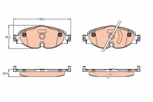 Гальмівний диск перед. Audi Q3/VW Golf/Passat B8 12-