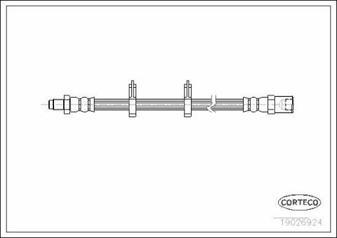 Шланг тормозной (передний) Iveco Daily -99 (460 мм)