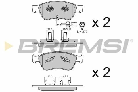 Гальмівні колодки перед. Audi A8 03-10/VW Phaeton 03-16 (ATE)